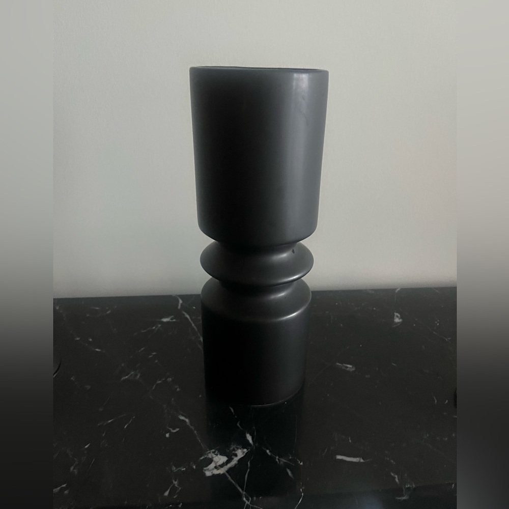 Sleek Black Vase
